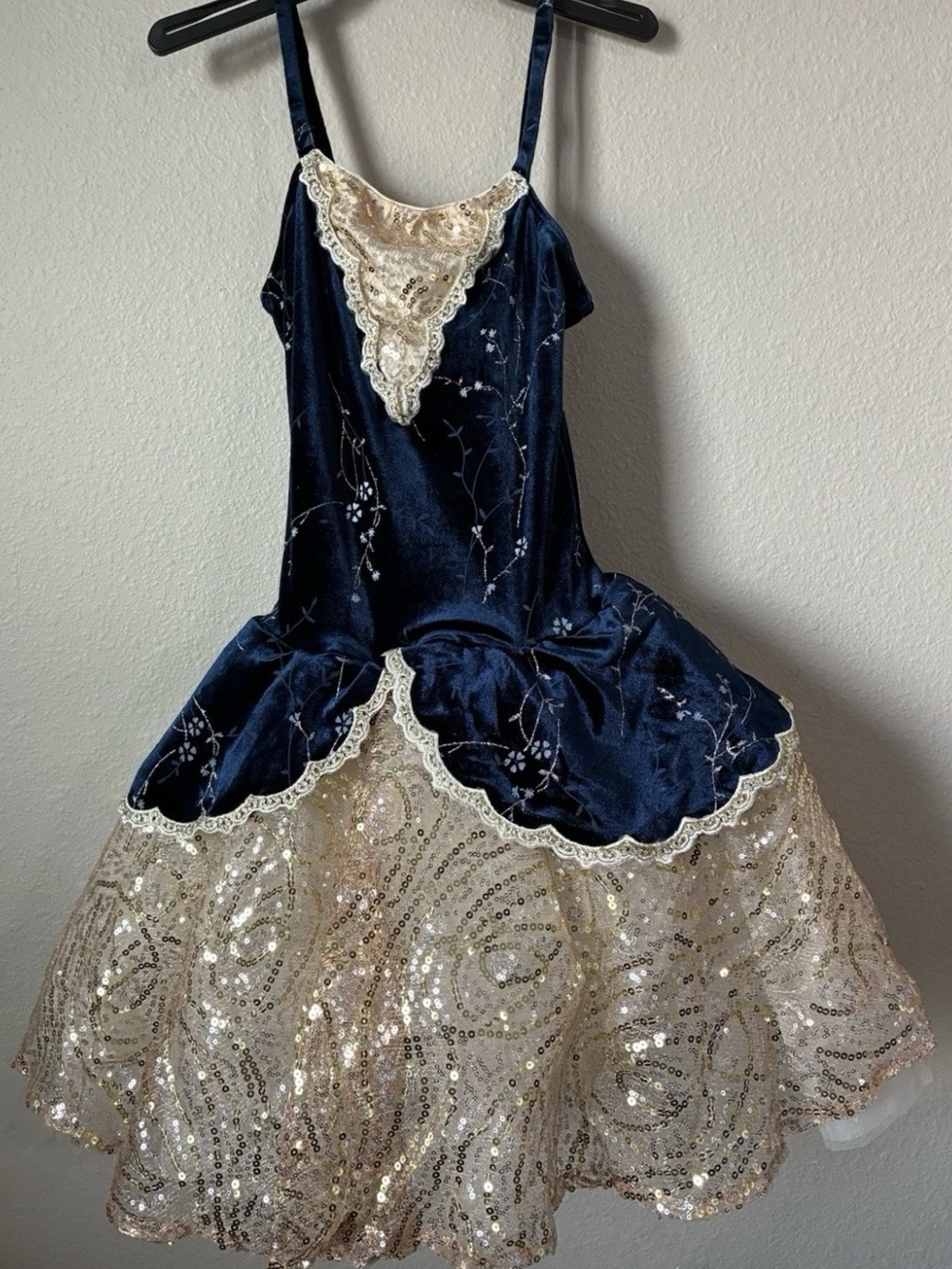 Weissman Navy Blue and Gold women’s Ballet Costume Dress